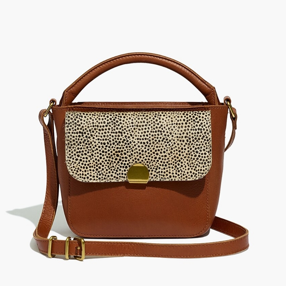 Madewell Brown and Cream Crossbody Bag